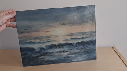 Glass cutting board - Sea 9 (blue or grey)