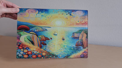 Glasschneidebrett - Landschaft 18