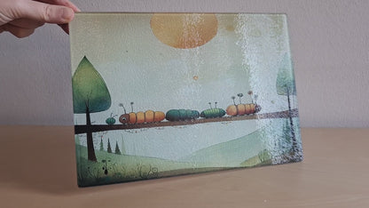 Glasschneidebrett - Raupe 1