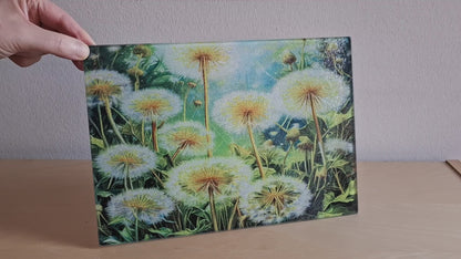 Glass cutting board - Dandelion 4 