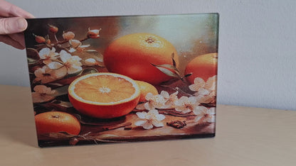 Glasschneidebrett - Orangen 4