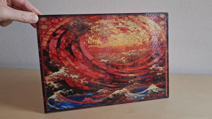 Glass cutting board - Sea 5 