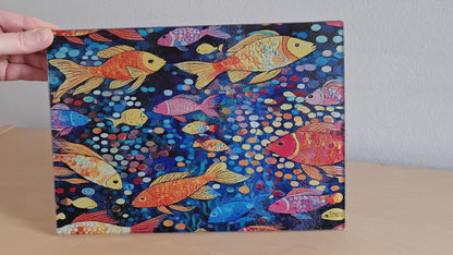 Glasschneidebrett - Fische 3