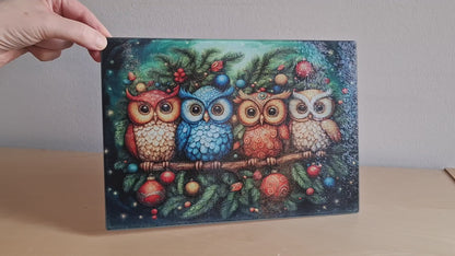 Glass cutting board - Christmas 6 