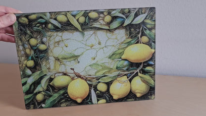 Glasschneidebrett - Zitronen 4