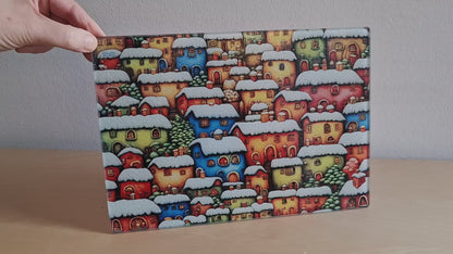 Glasschneidebrett - Stadt 10