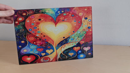 Glasschneidebrett - Herz 2