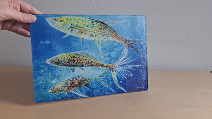 Glasschneidebrett - Fische 2