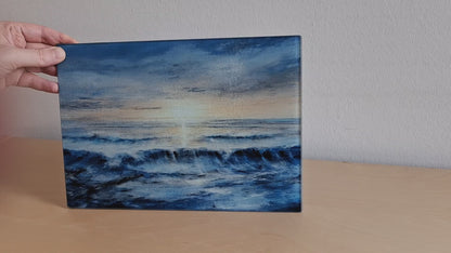 Glass cutting board - Sea 9 (blue or grey)