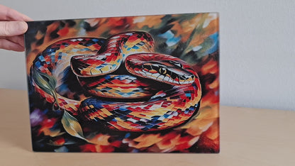 Glass cutting board - Snake 1