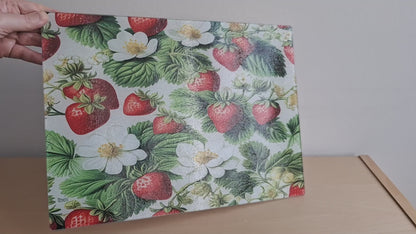 Glasschneidebrett - Erdbeeren 2