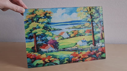 Glasschneidebrett - Herbst 8