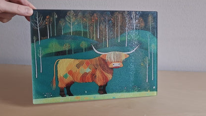 Glass cutting board - Cows 2 