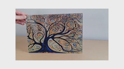 Glasschneidebrett - Bäume 9