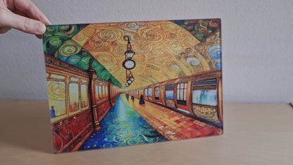 Glasschneidebrett - Stadt 14