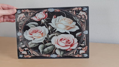 Glass cutting board - Roses 3 