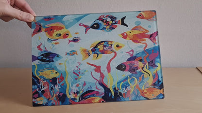 Glasschneidebrett - Fische 4