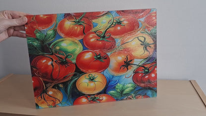 Glasschneidebrett - Tomaten 1